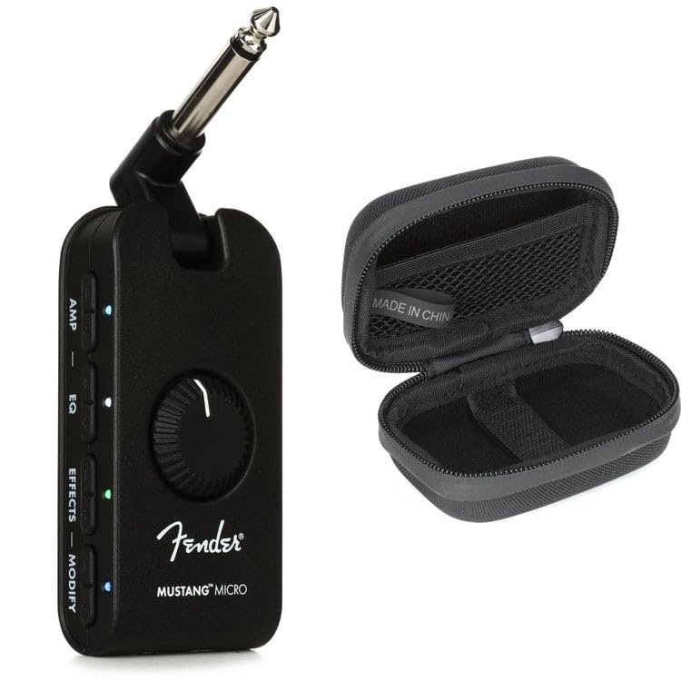 Amazon.com: Fender Mustang Micro Headphone Guitar Amp with Case